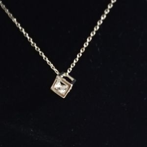 NWOT! Box Crystal Necklace